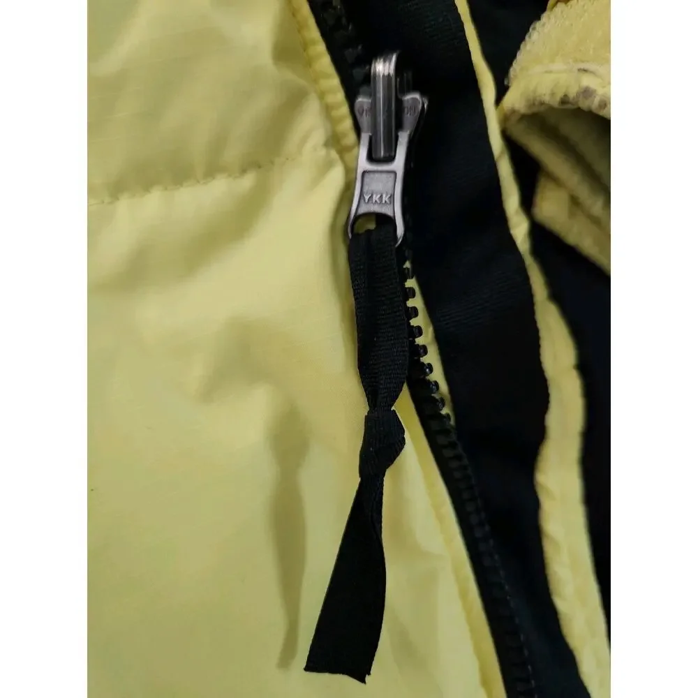 The North Face Nuptse 700 Goose Down Puffer Jacket Pale Yellow Retro 90s Sz XXL - Picture 9 of 13